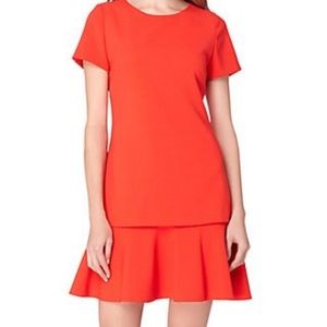 Tahari Short Sleeve Drop Waist Dress